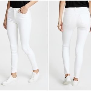 J Brand 811 Mid Rise Skinny Jeans - White